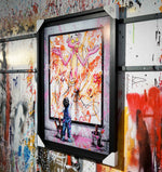 "First painting Pink version" Édition Prestige sur Plexiglas - Encadrement caisse américaine