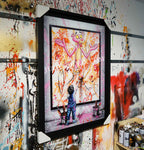 "First painting Pink version" Édition Prestige sur Plexiglas - Encadrement caisse américaine