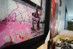 "First painting Pink version" Édition Prestige sur Plexiglas - Encadrement caisse américaine