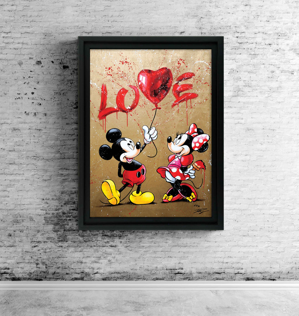 " Love " Gold version Édition Prestige sur Plexiglas