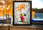 "Raining dollars" Édition Prestige sur Plexiglas - Encadrement caisse américaine