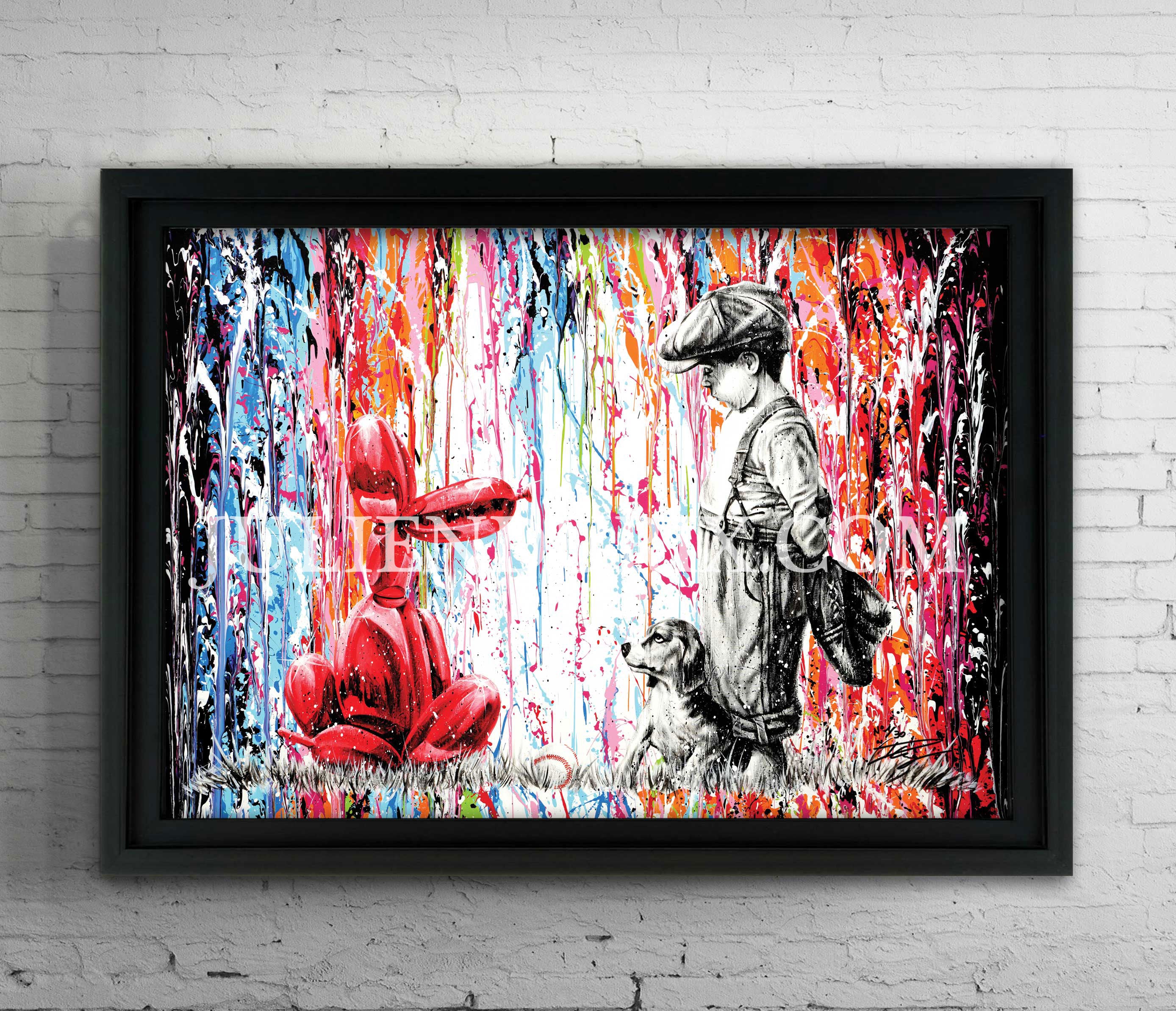 "Young friends" #2 Édition Prestige sur Plexiglas - Encadrement caisse américaine