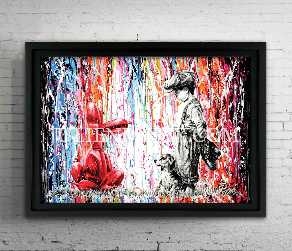 "Young friends" #2 Édition Prestige sur Plexiglas - Encadrement caisse américaine