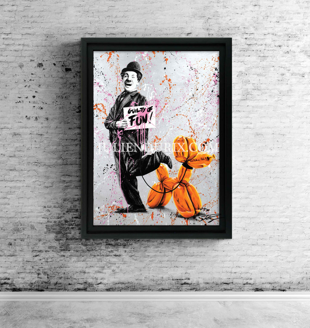 " Guilty of fun " Silver Édition Prestige sur Plexiglas