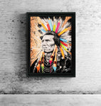 "Indian colors" #13 Édition Prestige sur Plexiglas - Encadrement caisse américaine