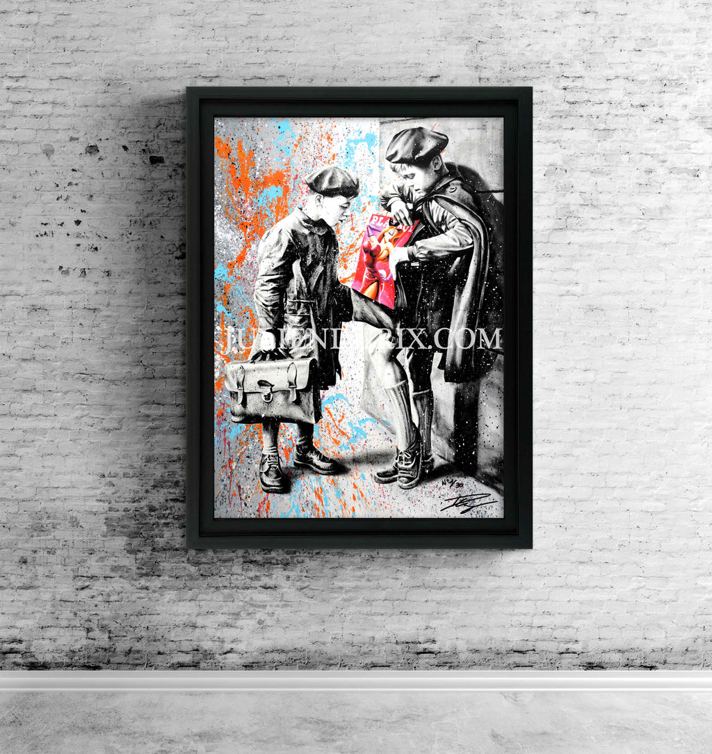 "Playboy" Édition Prestige sur Plexiglas - Encadrement caisse américaine