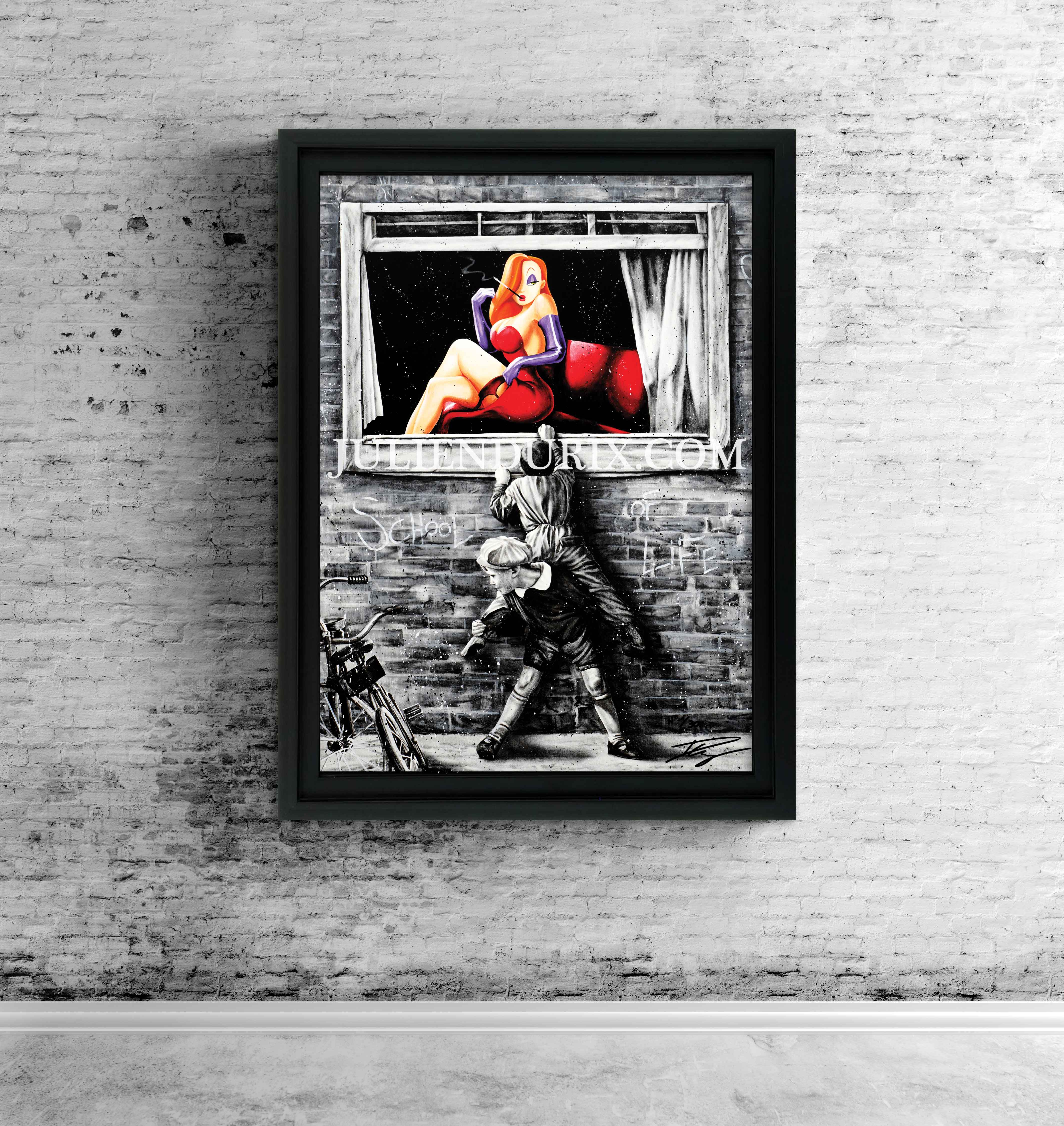 "School of life" Édition Prestige sur Plexiglas - Encadrement caisse américaine