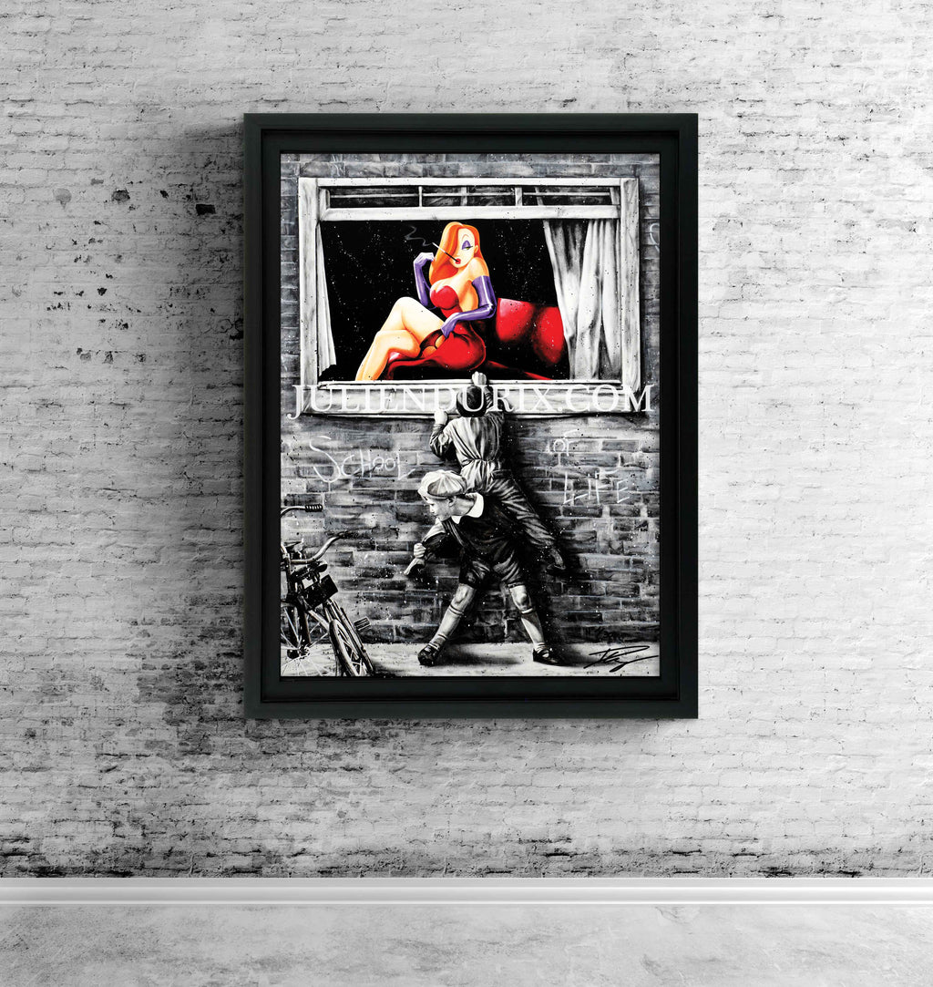 "School of life" Édition Prestige sur Plexiglas - Encadrement caisse américaine