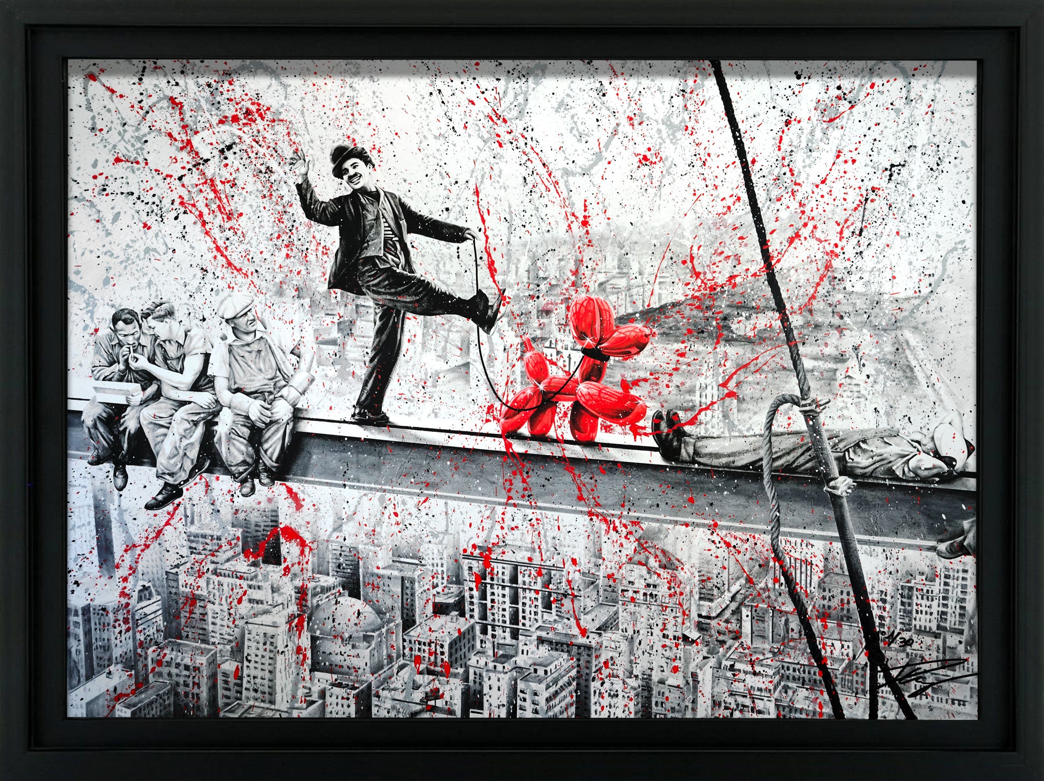 "Working day" Édition Prestige sur Plexiglas - Encadrement "caisse américaine"